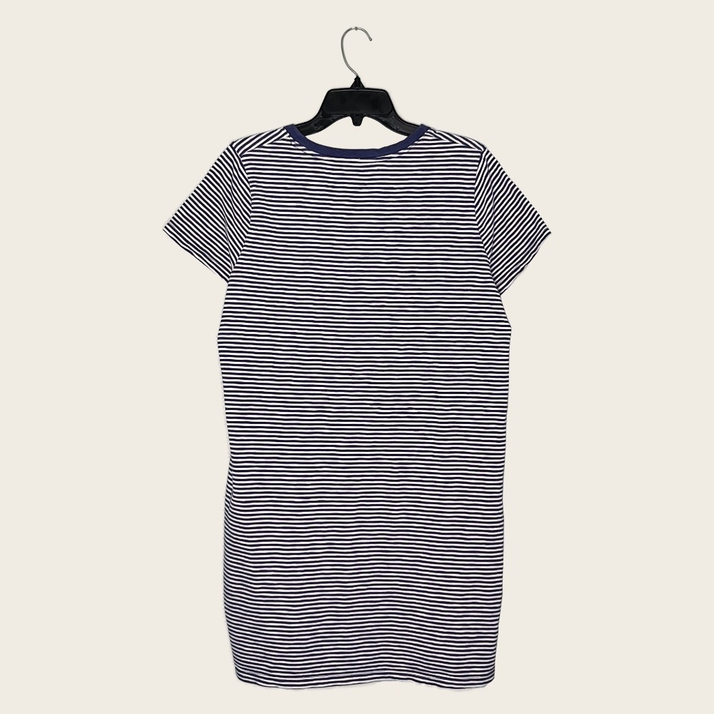 Universal Thread Blue Striped Short Sleeve Mini T-Shirt Dress - Picture 2 of 4